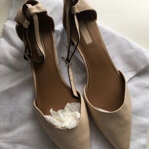Topshop Beige Ankle Strap Heels